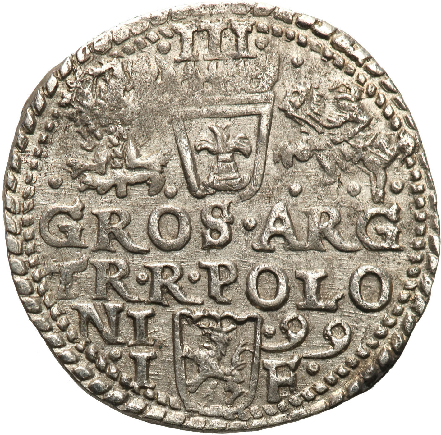 Zygmunt III Waza. Trojak (3 grosze) 1599, Olkusz - Nienotowany
